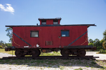 Fototapeta na wymiar Historic Train Caboose