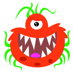 corona virus vector icon flat vector