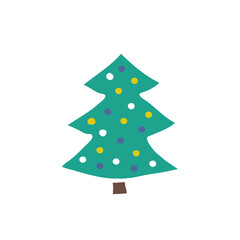 christmas tree doodle icon