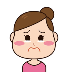 泣く　女性　主婦