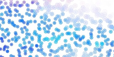 Light Blue, Yellow vector layout with beautiful snowflakes.