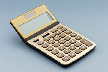 Gold Calculator on the blue background.