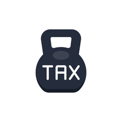 Tax weight vector icon symbol isolated on white background