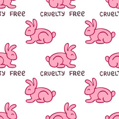 cruelty free seamless doodle pattern