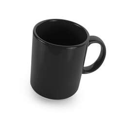 empty cup on white background