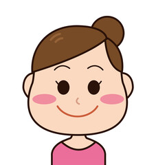 微笑む　女性　主婦