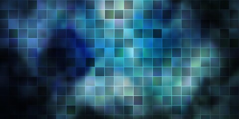 Dark BLUE vector background with rectangles.