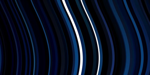 Light BLUE vector texture with wry lines. Abstract illustration with bandy gradient lines. Template for cellphones.