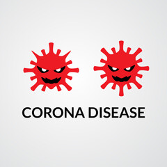 vector illustration of corona virus covid-19 disease