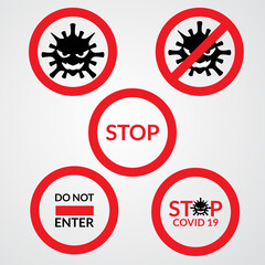 vector illustration of corona virus covid-19 disease