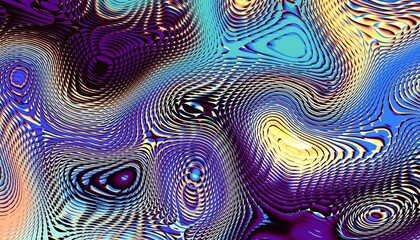 Digital art fractal background.  Psychedelic futuristic abstract pattern.