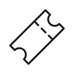 Ticket icon in trendy outline style design. Vector graphic illustration. Ticket symbol for website design, logo, app, and ui. Editable vector stroke. EPS 10.