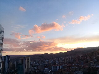 Fototapeta premium sunset in the city