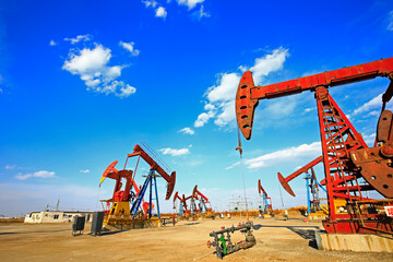 Fototapeta premium The oil pump, industrial equipment