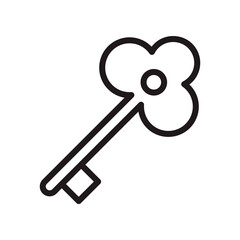 Key icon in trendy outline style design. Vector graphic illustration. Suitable for website design, logo, app, and ui. Editable vector stroke. EPS 10.