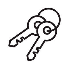 Key icon in trendy outline style design. Vector graphic illustration. Suitable for website design, logo, app, and ui. Editable vector stroke. EPS 10.