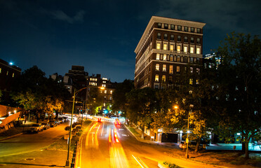 night traffic in the city