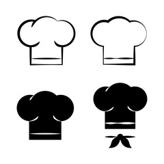 Chef Hat Icon Set, Cook and Kitchen