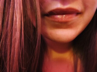 Woman's pretty lips