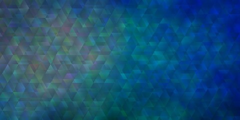 Light Blue, Green vector background with lines, triangles.