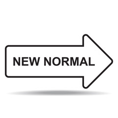 New normal concept word icon vector