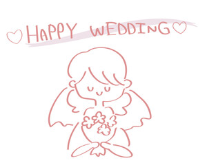ハッピーウエディング　ドレス姿の女性