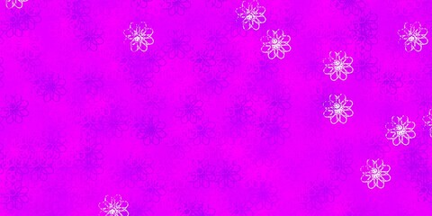 Light Pink vector pattern with curved lines.