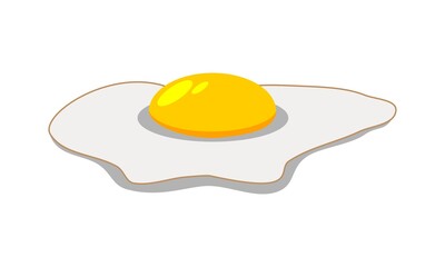 illustration of fried egg vector isolated on white background