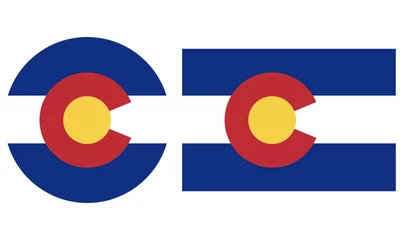 Foto op Canvas colorado flag vector isolated on white background © werikz