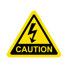 electrical warning sign icon vector design template