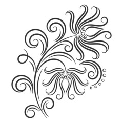 vector floral design element for page decor backgrounds