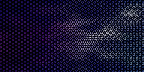 Dark Blue, Red vector backdrop with mystery symbols.