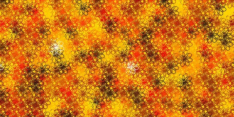 Light Red, Yellow vector backdrop with circular arc.