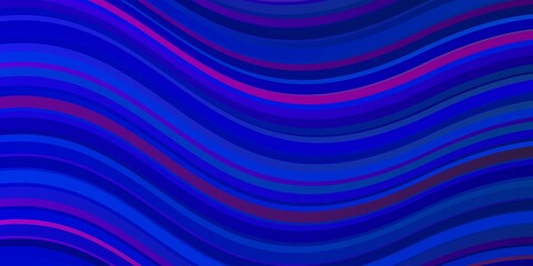 Dark Pink, Blue vector layout with wry lines. Colorful illustration with curved lines. Template for your UI design.