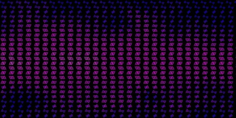 Obraz premium Dark Purple, Pink vector pattern with magic elements.