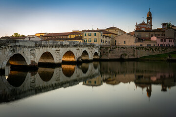 Fototapeta na wymiar Tiberius Bridge, San Giuliano a Mare, Rimini, Emilia Romagna, Italy, Europe.