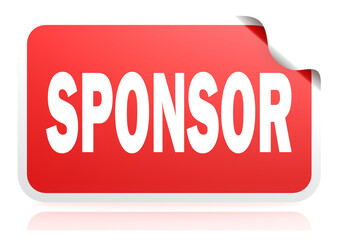 Sponsor red square banner