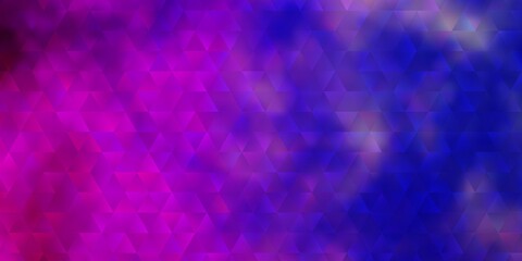 Light Purple, Pink vector layout with lines, triangles.