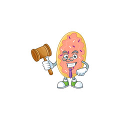 A wise Judge bread cartoon mascot design wearing glasses