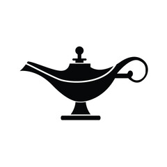 Aladdin lamp icon vector