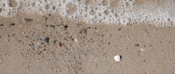 Sand with water on the beach
