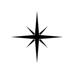 north star - christmas icon vector design template