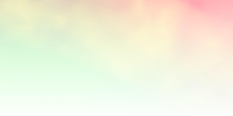 Light Green, Red vector pattern with clouds. Gradient illustration with colorful sky, clouds. Colorful pattern for appdesign.