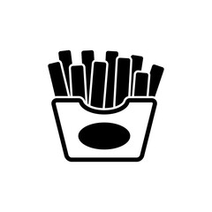 french fries - food icon vector design template