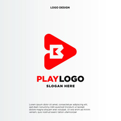 B letter logo in the triangle shape, font icon, Vector design template elements for your application or company identity.