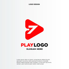 7 letter logo in the triangle shape, font icon, Vector design template elements for your application or company identity.