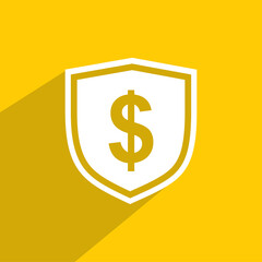 money insurance icon , dollar safety icon