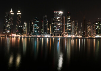 Business bay at night, Dubai