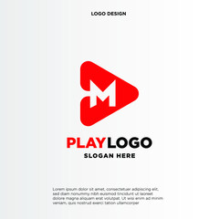 M letter logo in the triangle shape, font icon, Vector design template elements for your application or company identity.