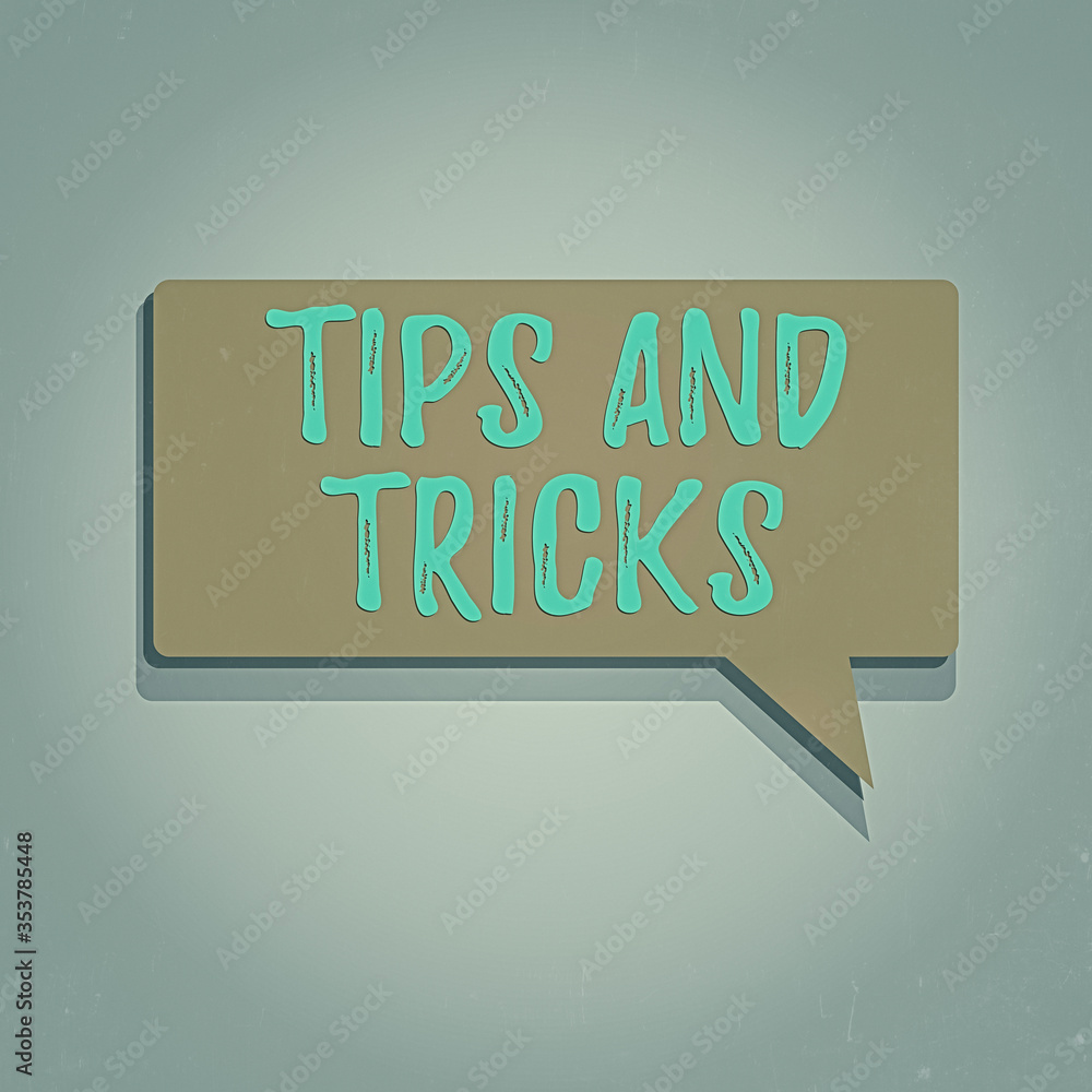 Poster handwriting text tips and tricks. conceptual photo piece of inside facts specially in betting or inv